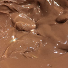 洋梨のコンポート　チョコレートクリームソース