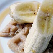 バナナのワッフル