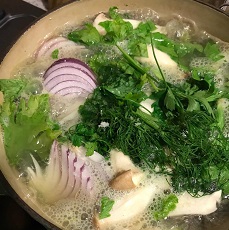 金時豆と香味野菜のスープ