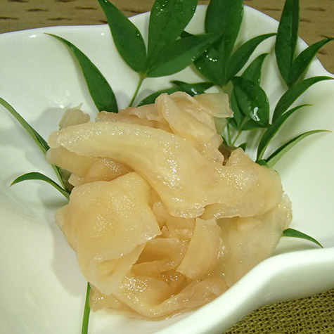 米飴で作ったガリ(新生姜の甘酢漬け)