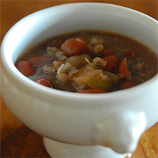 金時豆とワイルドライスのスープ