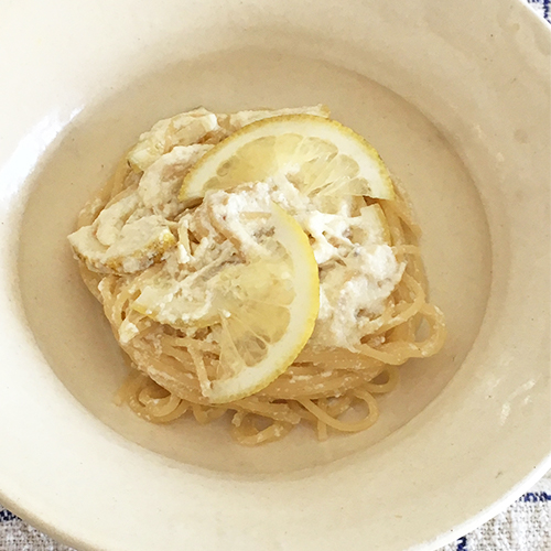 レモンクリームパスタ